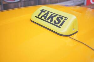 Taxi car in the street in Istanbul photo