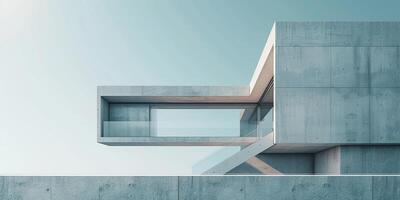AI generated Modern minimalist architecture photo