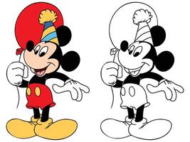 mickey ratón y amigos, cumpleaños y fiestas vector