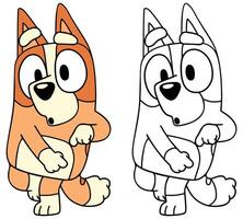 Bluey family, Bluey cartoon, Bluey kids' show, Bingo vector