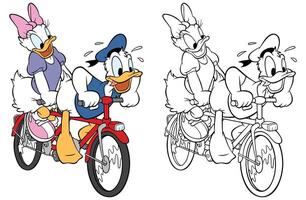 Mickey Mouse and Friends, Donald Duck Summer, Daisy Duck vector