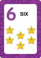 Numbers Flashcards. Number Seventeen Educational math card for children. Learn Counting numbers. vector