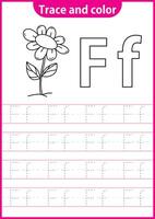 English writing worksheet for kg writing practice activity for children. Handwriting exercise for kids. Printable worksheet. vector