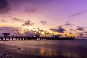 Sunset in La Ceiba, Honduras. travel concept. photo