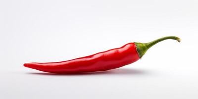 AI generated Photorealistic red hot pepper isolated on white background. photo