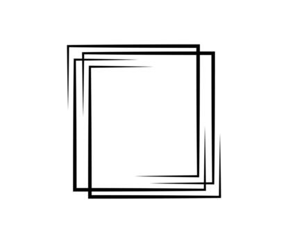 Square frame. Geometric abstract square element. Vector illustration