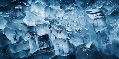 AI generated photorealistic image of clean ice cubes photo