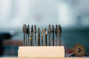 Grinding tools and drills for dental technicians photo
