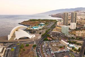 View from the height of the capital of Tenerife Santa Cruz de Tenerife. Canary Islands, Spain photo