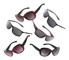 Sunglasses set cut out isolated white background with clipping path photo