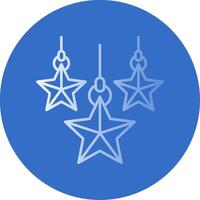 Christmas star Gradient Line Circle Icon vector