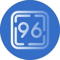 Ninety Six Gradient Line Circle Icon vector