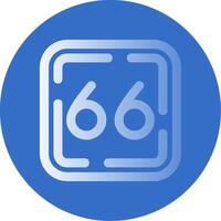 Sixty Six Gradient Line Circle Icon vector