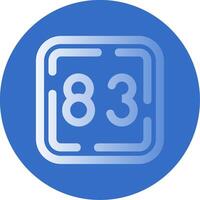 Eighty Three Gradient Line Circle Icon vector