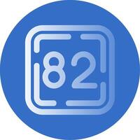 Eighty Two Gradient Line Circle Icon vector