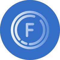 Letter f Gradient Line Circle Icon vector