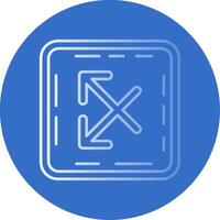Intersect Gradient Line Circle Icon vector