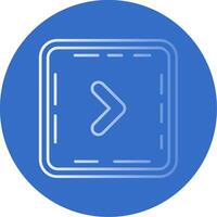 Chevron Gradient Line Circle Icon vector