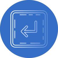 Turn Gradient Line Circle Icon vector