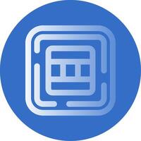 Layout Gradient Line Circle Icon vector