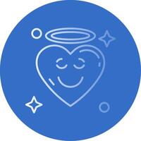 Angel Gradient Line Circle Icon vector