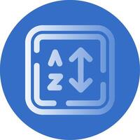 Alphabetical order Gradient Line Circle Icon vector