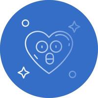 Surprised Gradient Line Circle Icon vector