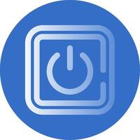 Power on Gradient Line Circle Icon vector