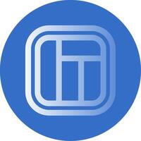 Layout Gradient Line Circle Icon vector