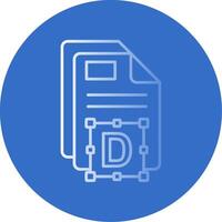 Font Gradient Line Circle Icon vector