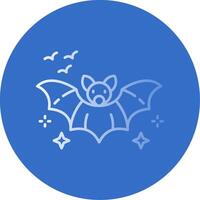 Bat Gradient Line Circle Icon vector