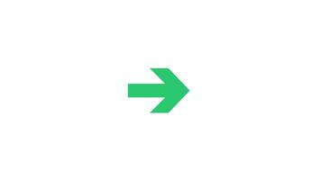 2d animation arrows direction pointing with alpha channel or transparent background. video