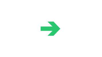 2d animation arrows direction pointing with alpha channel or transparent background. video