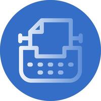 Typewriter Gradient Line Circle Icon vector