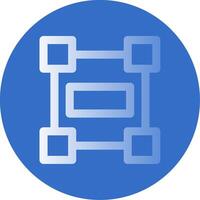 Rectangle frame Gradient Line Circle Icon vector