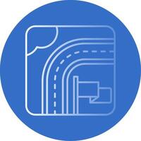 Destination Gradient Line Circle Icon vector