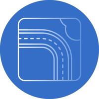 Highway Gradient Line Circle Icon vector