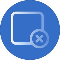 Delete square Gradient Line Circle Icon vector