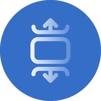Carousel vertical Gradient Line Circle Icon vector