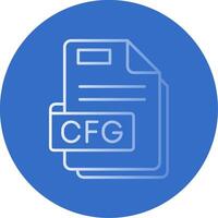 Cfg Gradient Line Circle Icon vector