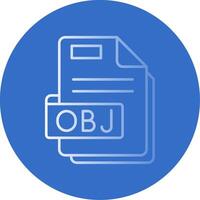 Obj Gradient Line Circle Icon vector