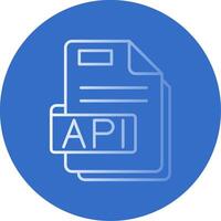 Api Gradient Line Circle Icon vector