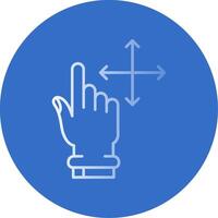 Move Gradient Line Circle Icon vector