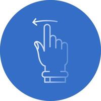 Swipe Left Gradient Line Circle Icon vector