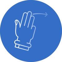 Three Fingers Right Gradient Line Circle Icon vector