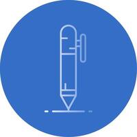 Pen Gradient Line Circle Icon vector