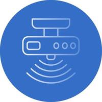 Motion sensor Gradient Line Circle Icon vector