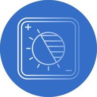 Exposure Gradient Line Circle Icon vector