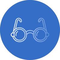 Eyeglasses Gradient Line Circle Icon vector