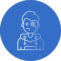 Monocle Gradient Line Circle Icon vector